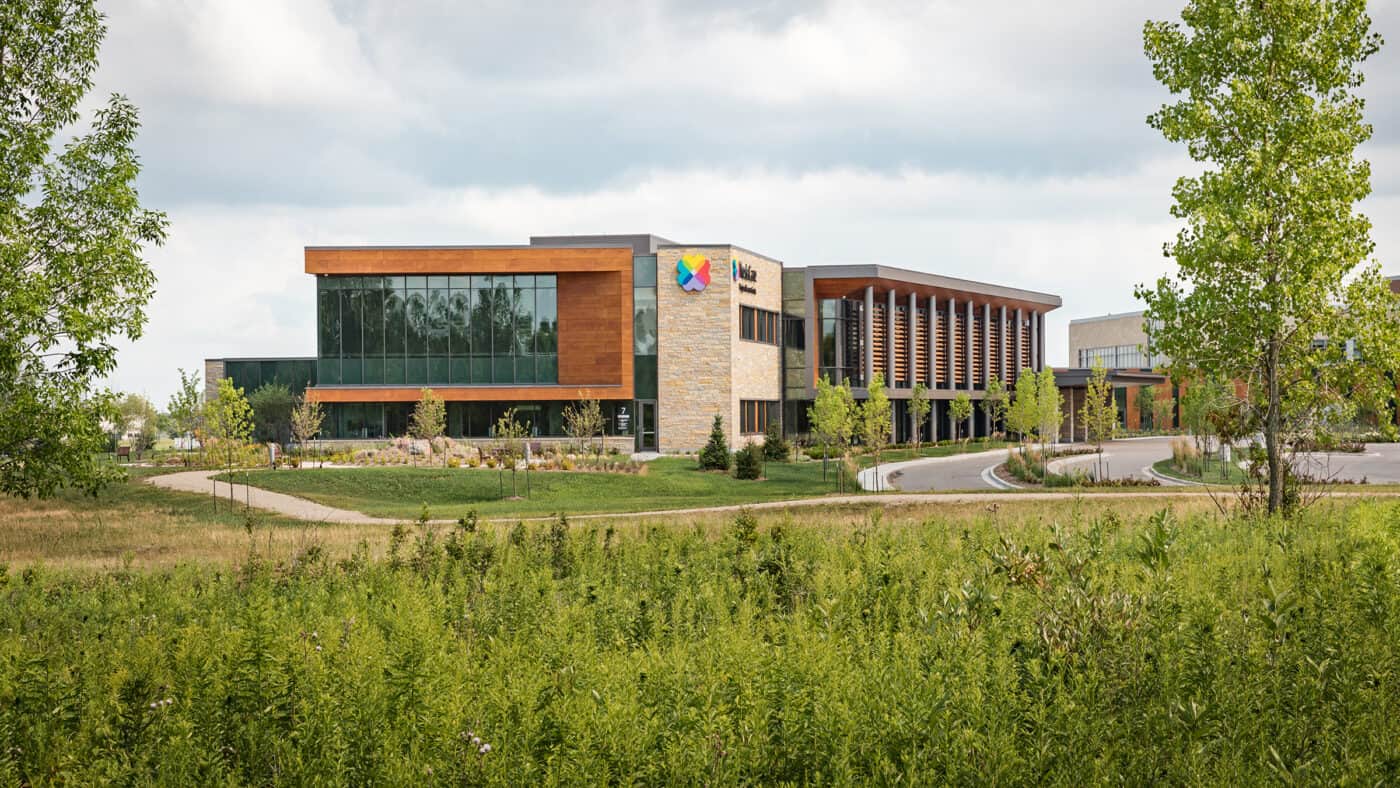ThedaCare Regional Cancer Center - Exterior with Prairie