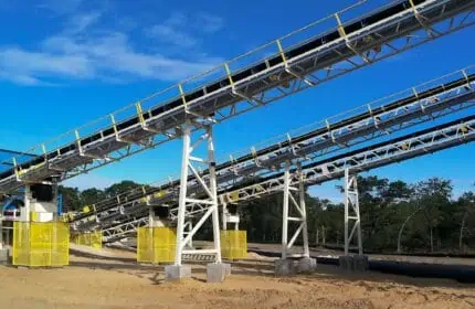 U.S. Silica Frac Sand Mine Exterior View of Conveyor System