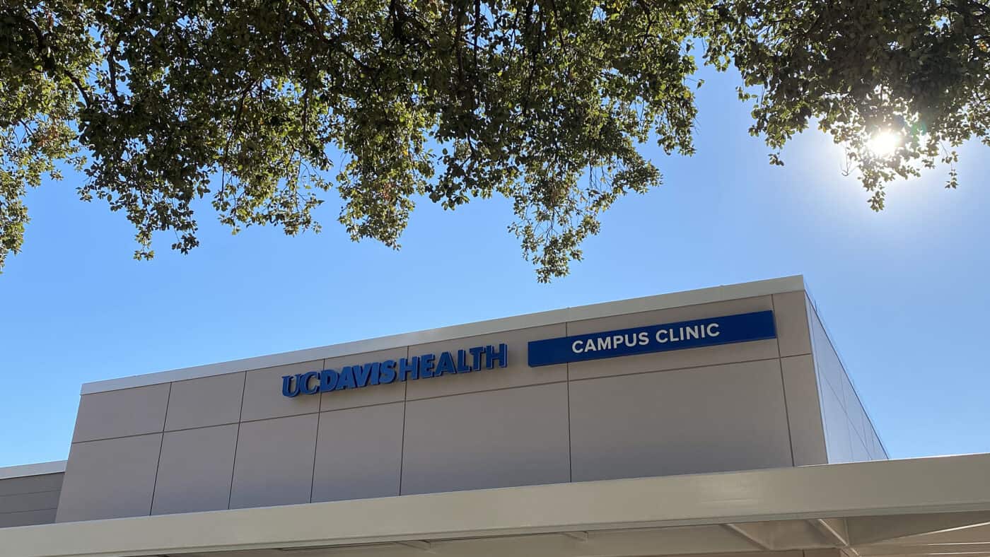 University of California - Davis - Health Clinic - Exterior View of Signage on Building