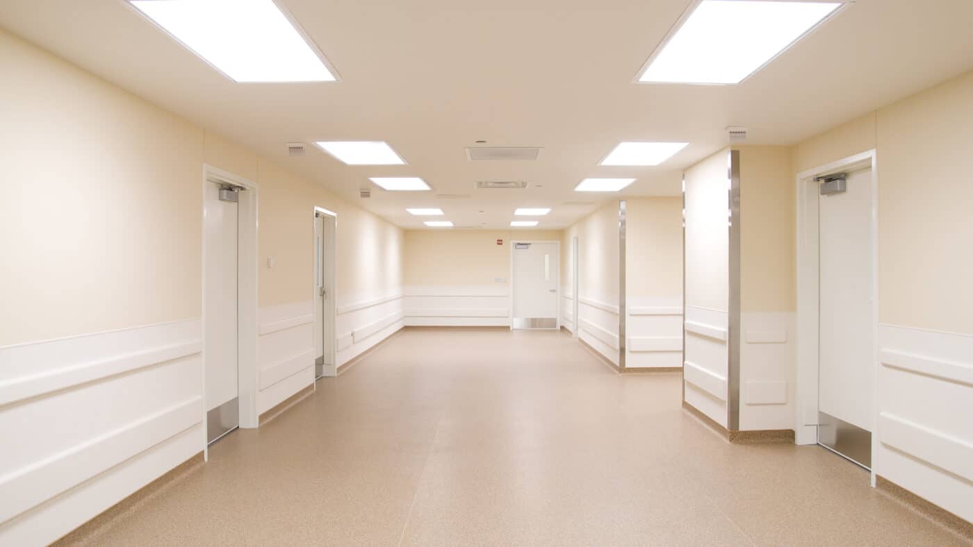 US Department of Veterans Affairs - Edward Hines Jr. VA Hospital Interior - Corridor with Rooms