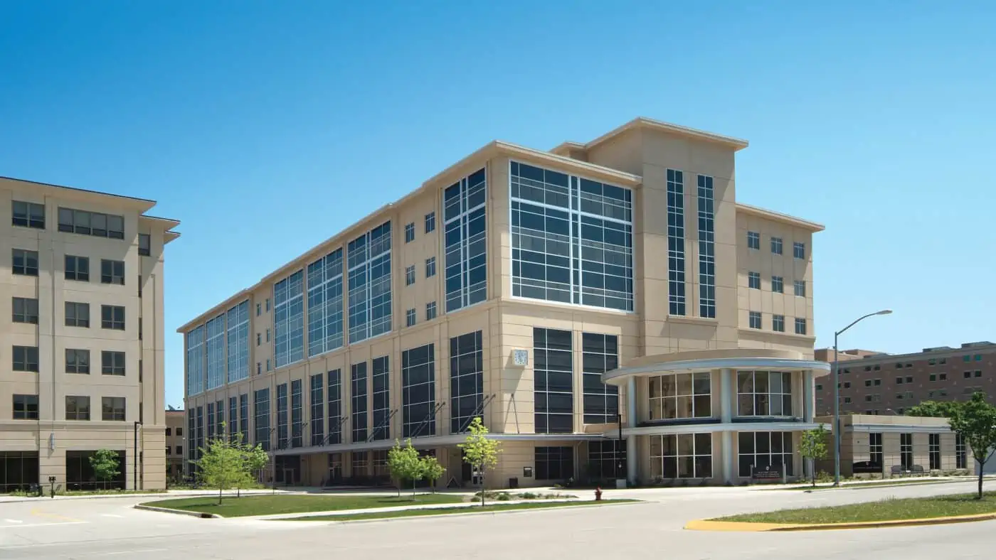 University of Wisconsin - Madison - Newell Smith Residence Hall Exterior View of Building on Campus