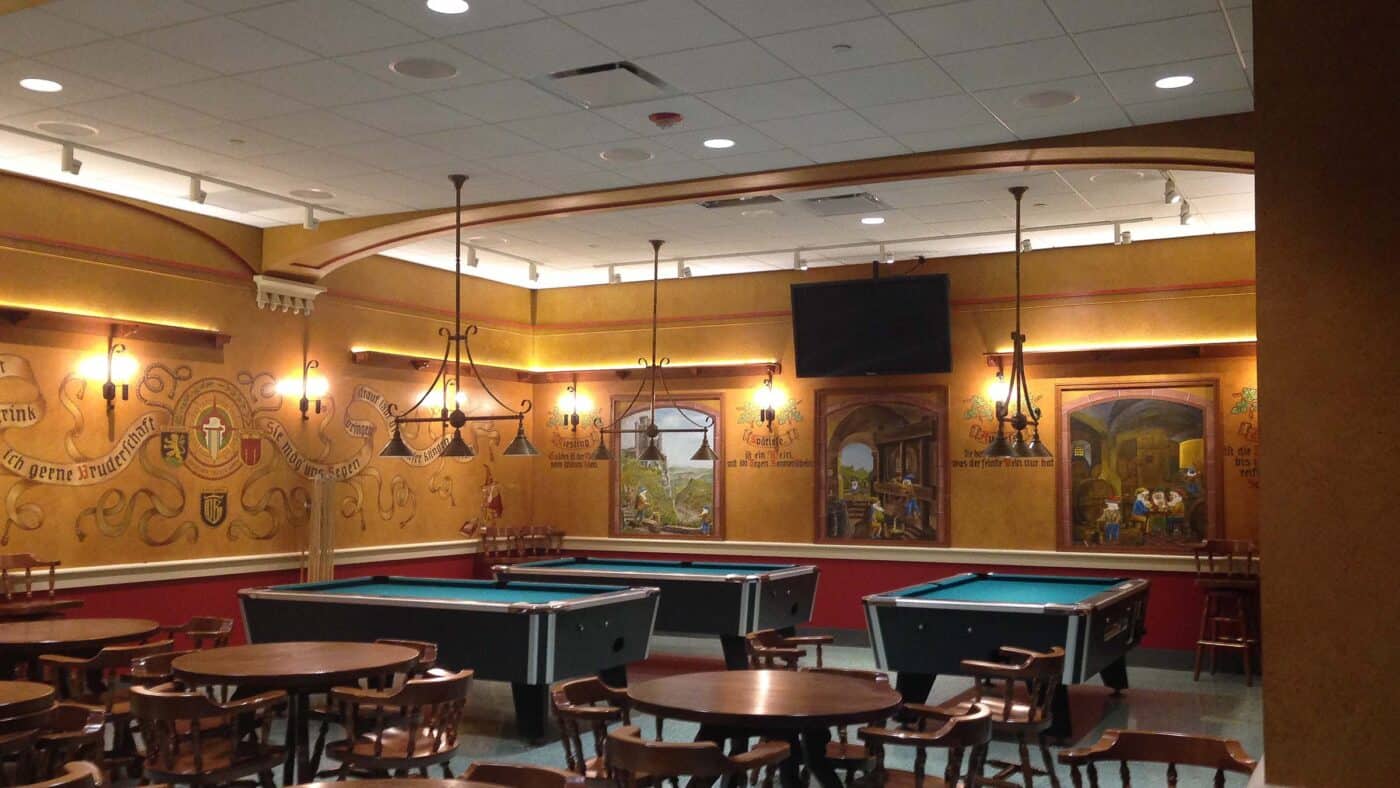 University of Wisconsin - Madison Memorial Union Interior of Building Pub Interior with Pool Tables