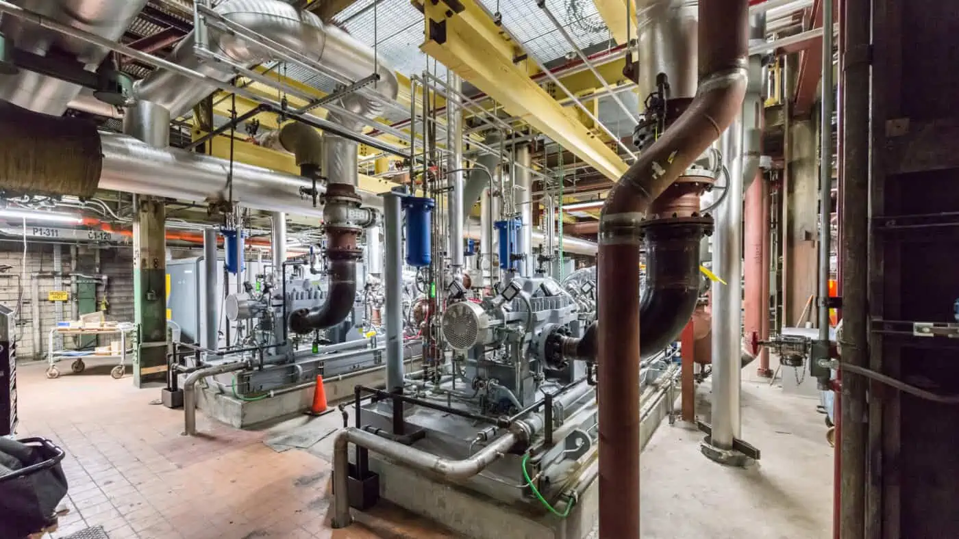 University of Wisconsin - Charter Street Heating Plant - Interior View of Mechanicals and Piping