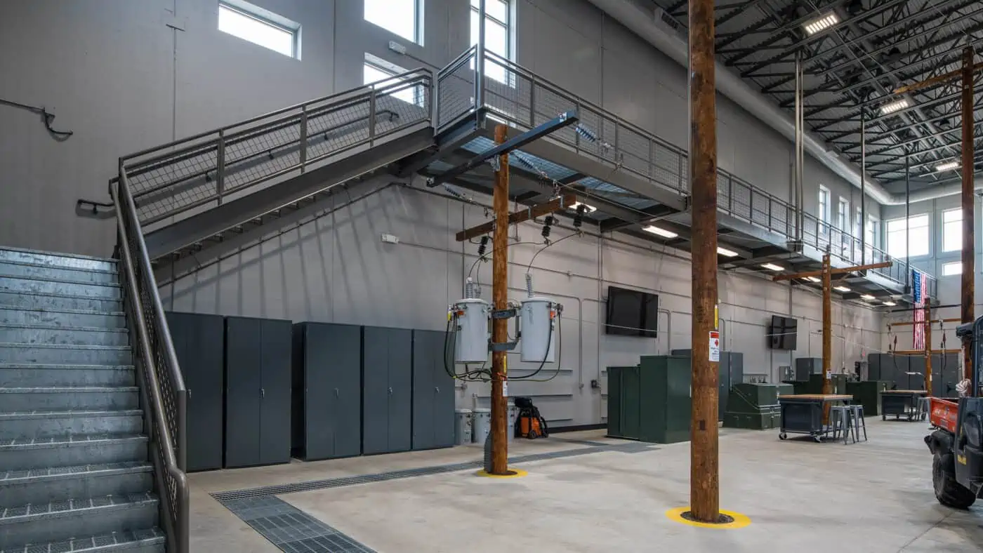 WEC Energy Group - Training Center - Interior View of Utility Pole Training Center