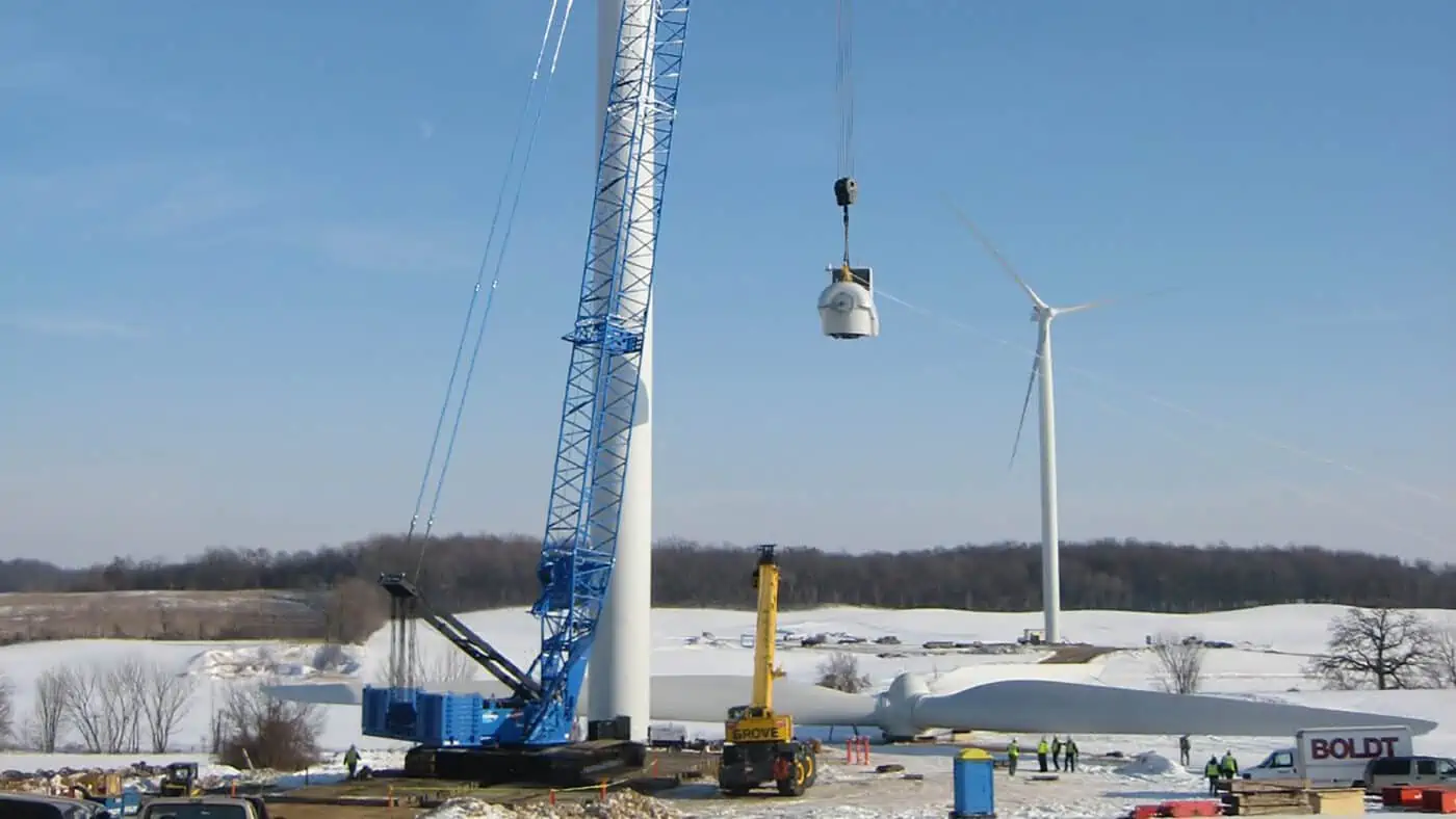 WE Energies - Wind Turbine Erection - Crane Hoisting Equipment