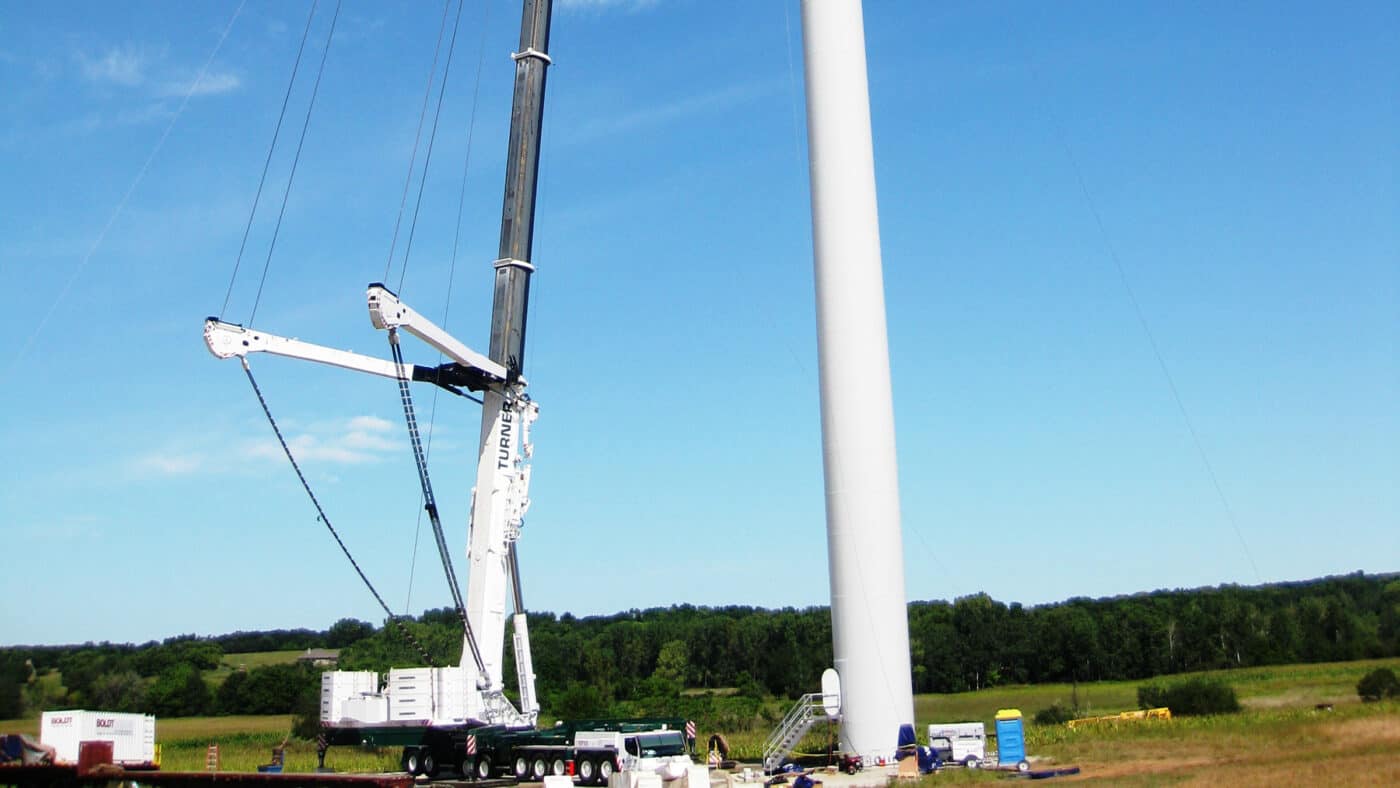 WE Energies - Wind Turbine Tower Erection