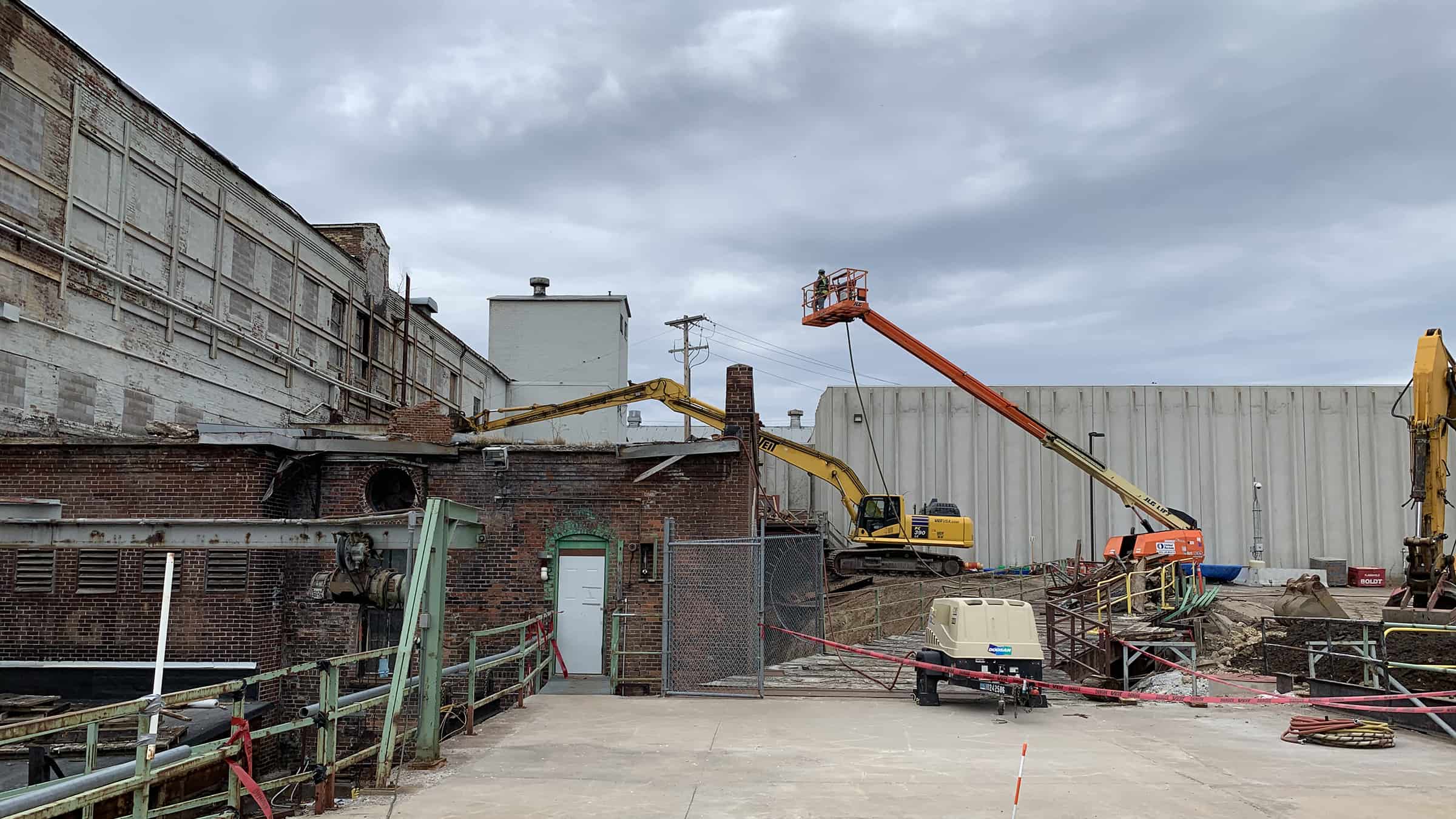 Xcel Energy - Dells Hydrogenerating Station - Demolition along Building Exterior