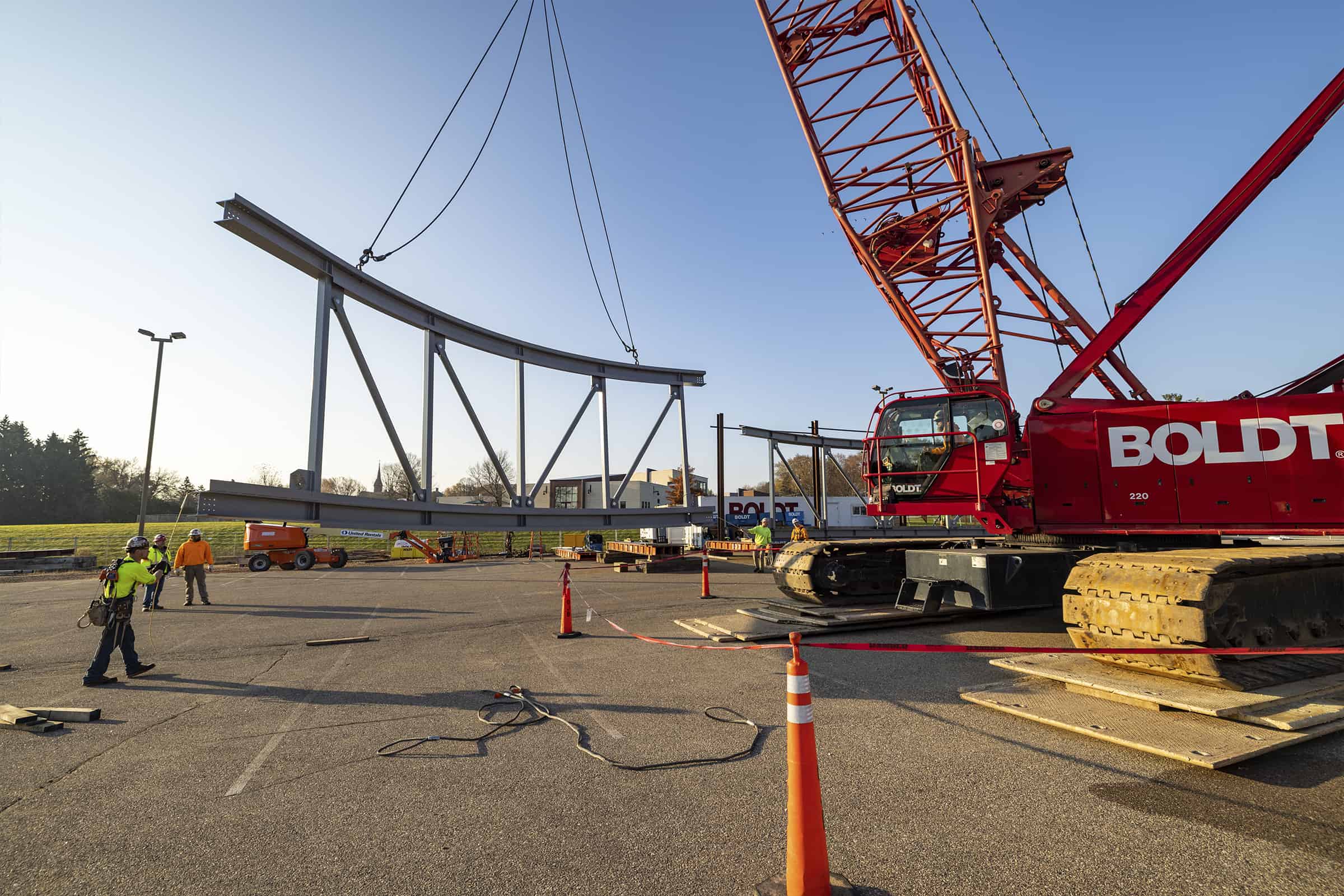 Marshfield Clinic Connector Crane Lift