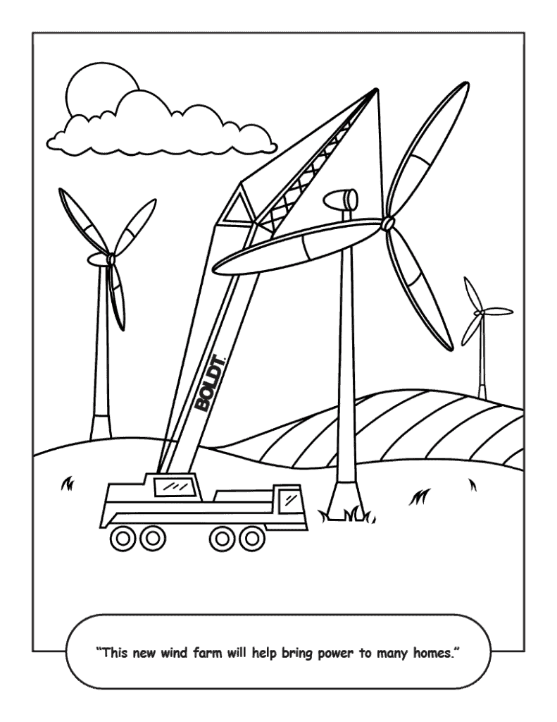 wind turbine coloring page